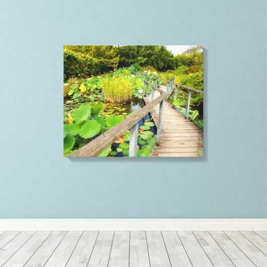 Lily Pond Canvas Print (Insitu (Houten vloer))