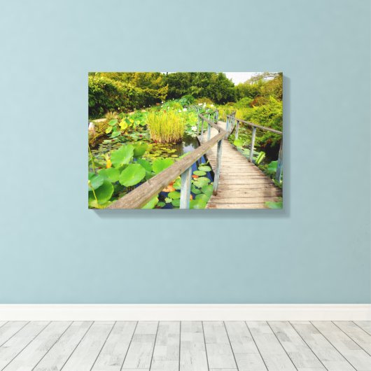 Lily Pond Canvas Print (Insitu (Houten vloer))