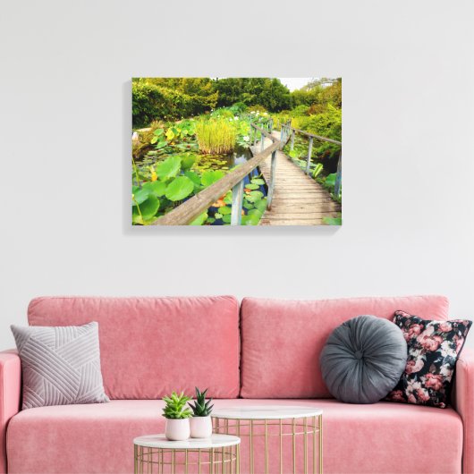 Lily Pond Canvas Print (Insitu (Woonkamer))