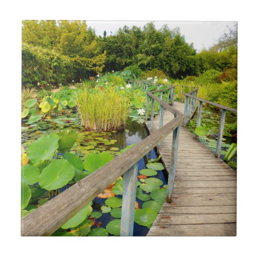 Lily Pond Ceramic Tegel Tegeltje (Voorkant)
