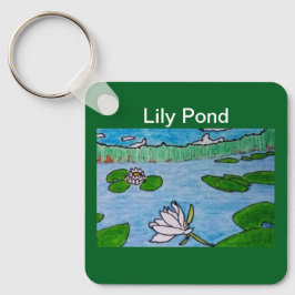 Lily Pond Forest Green Sleutelhanger