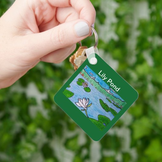 Lily Pond Forest Green Sleutelhanger (Hand)