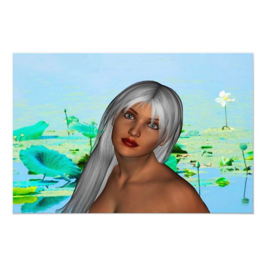 Lily Pond Foto Afdruk (Voorkant)