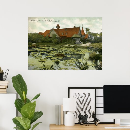 Lily Pond, Humboldt Park, Chicago Poster (Thuiskantoor)