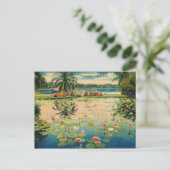 Lily Pond in Sunny Florida Briefkaart (Staand voorkant)