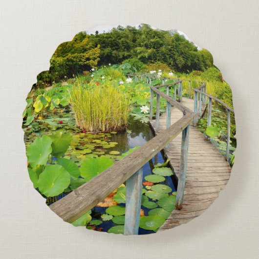 Lily Pond Round Cushion Rond Kussen (Voorkant)