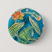 Lily Pond Sticker Ronde Button 5,7 Cm (Voorkant)