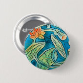 Lily Pond Sticker Ronde Button 5,7 Cm (Voorkant /achterkant)