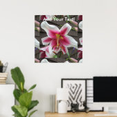Lily Red White Plant House Poster (Thuiskantoor)