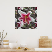Lily Red White Plant House Poster (Keuken)
