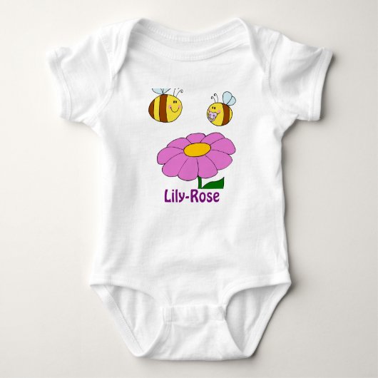 Lily-Rose Naam cadeaus voor babymeisjes - geperson Romper (Voorkant)
