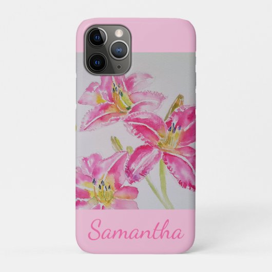 Lily Roze Waterverf Schilderen Meisjes Liles Case-Mate iPhone Case (Achterkant)