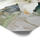 Lily’s Embrace - Waterverf Flowers - Bloemenkunst Poster (Hoek)