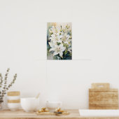 Lily’s Embrace - Waterverf Flowers - Bloemenkunst Poster (Keuken)