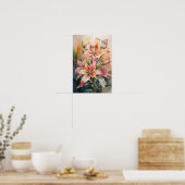 Lily’s Luminance - Waterverf Bloemen - Bloemen Poster (Keuken)