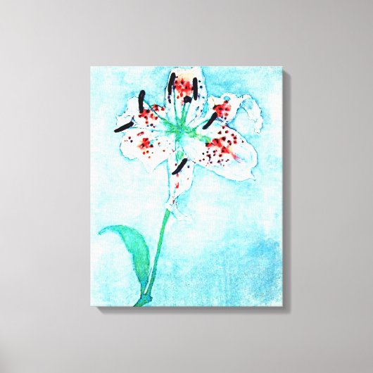 Lily, schilderij van Piet Mondrian Canvas Afdruk (Voorkant)