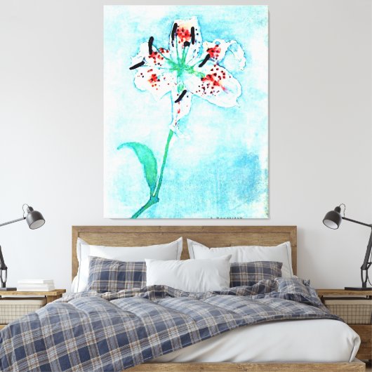 Lily, schilderij van Piet Mondrian Canvas Afdruk (Insitu (Slaapkamer))