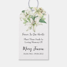 Lily Seed Packet Memorial begrafenis Cadeaulabel