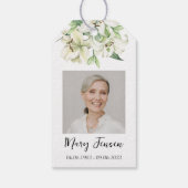 Lily Seed Packet Memorial begrafenis Cadeaulabel (Achterkant)