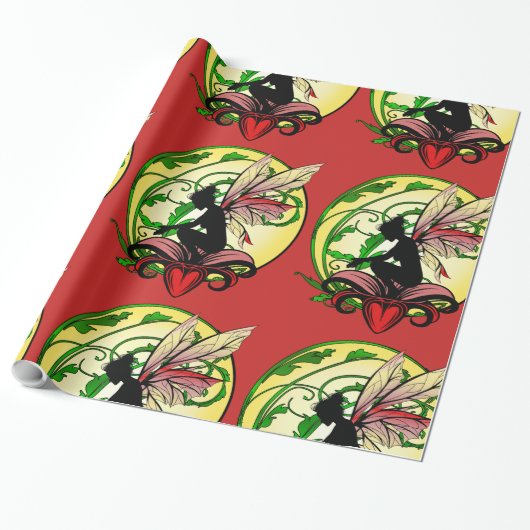 Lily Shadow Fairy Cadeaupapier (Uitgerold)
