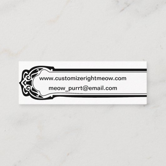 Lily Shadow Fairy Mini Visitekaartje (Achterkant)