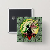 Lily Shadow Fairy Vierkante Button 5,1 Cm (Voorkant /achterkant)