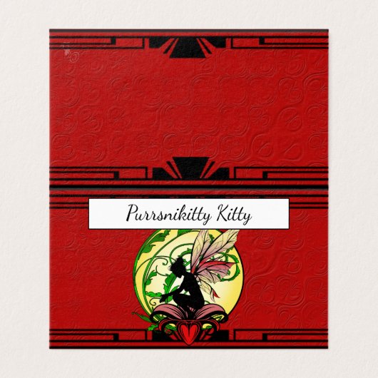 Lily Shadow Fairy Visitekaartje (Buitenkant ongevouwen)