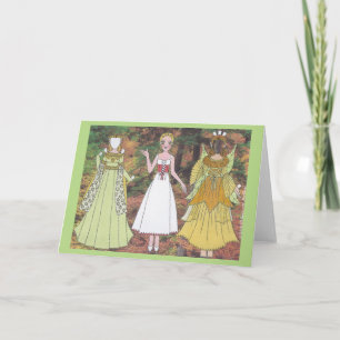 Lily speelt een Woodland Elf en Fairy Wenskaart Feestdagen Kaart