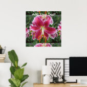 Lily Stargazer Paarse Flower Poster (Thuiskantoor)