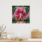 Lily Stargazer Paarse Flower Poster (Keuken)