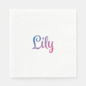 Lily Stylish Cursive Servet (Voorkant)
