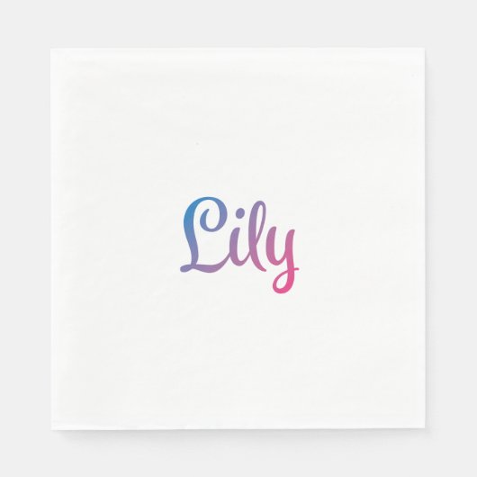 Lily Stylish Cursive Servet (Voorkant)