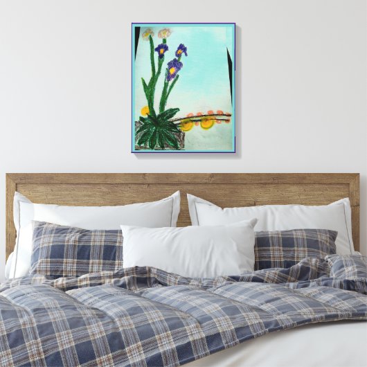 Lily symmetrische opstelling canvas afdruk (Insitu (Slaapkamer))