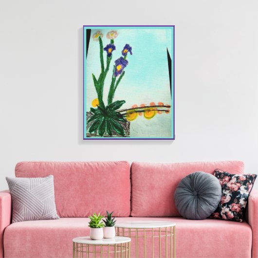 Lily symmetrische opstelling canvas afdruk (Insitu (Woonkamer))