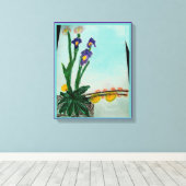 Lily symmetrische opstelling canvas afdruk (Insitu (Houten vloer))