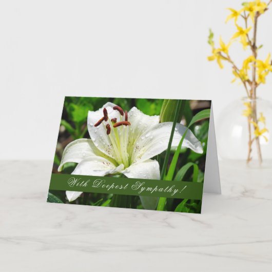 Lily Sympathy Greeting Card Kaart (Gele Bloem)