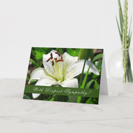 Lily Sympathy Greeting Card Kaart (Voorkant)