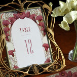 Lily Table Numbers  Art Nouveau Wedding Kaart<br><div class="desc">Calla Lily Art Nouveau Vintage trouwlijstnummers van Alphonse Mucha in een floreel, romantisch en griezelig ontwerp. Victoriaans bloei vult klassieke art decofonts aan. Voer je aangepaste gegevens in en je bent klaar. Als u het ontwerp verder wilt wijzigen, klikt u op de blauwe knop "Aanpassen". Hartelijk dank voor uw aandacht...</div>