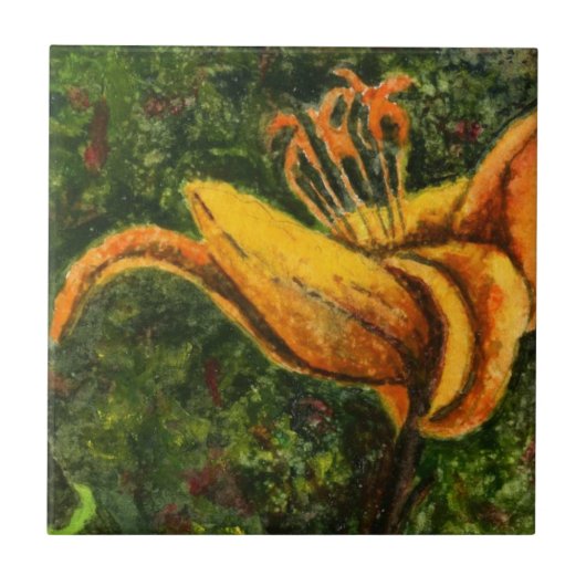"Lily" Tiled Kitchen Garden Ceramic Tile Tegeltje (Voorkant)