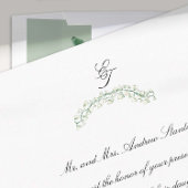 Lily Valley Arch Script formele traditionele bruil Kaart