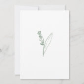 Lily Valley Bloemen Schets Moderne Klassieke Bruil Kaart (Achterkant)