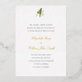 Lily Valley Crest formele traditionele bruiloft go Folie Uitnodiging (Voorkant)