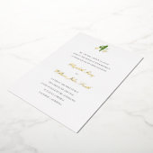 Lily Valley Crest formele traditionele bruiloft go Folie Uitnodiging (Gedraaid)