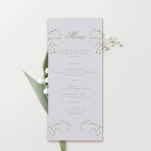 Lily Valley Faux gegraveerd Ivory formele bruiloft Menu