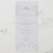 Lily Valley Faux gegraveerd Ivory formele bruiloft Menu (Voorkant)