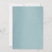 Lily Valley Gouden Kruiskrans Formele Blauwe Doop Kaart (Achterkant)