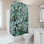 Lily Valley naadloze patroon achtergrond Douchegordijn (In situ)