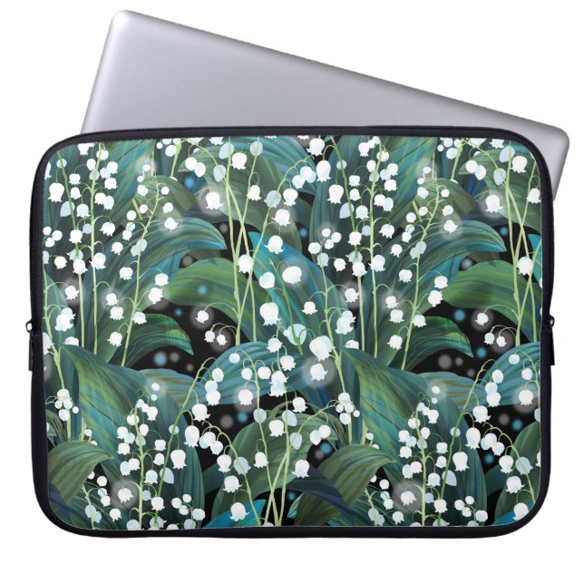 Lily Valley naadloze patroon achtergrond Laptop Sleeve (Voorkant)
