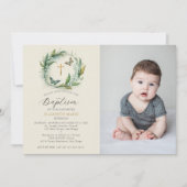 Lily Valley vlinders bloemenkind foto doop Kaart (Voorkant)