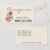 Lily van Compassie: Zorgverlener Visitekaartjes (Voorkant / Achterkant)